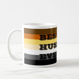 GAY BEAR BEST HUSBEAR EVER BEAR PRIDE COLORS COFFEE MUG