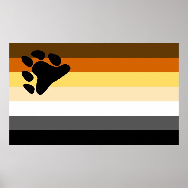 Gay Bear Brotherhood Flag Poster (Front)
