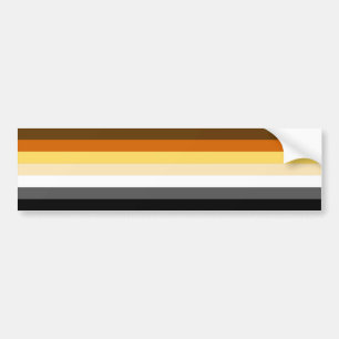 Gay Bear Flag Stripes Bumper Sticker