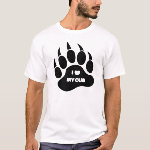 GAY Bear I Heart my Cub Bear Paw T-Shirt