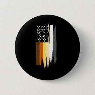 Gay Bear Painted Stars and Stripes 6 Cm Round Badge