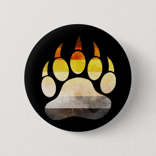 Gay Bear Paw 6 Cm Round Badge (Front)