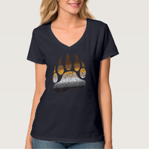 Gay Bear Paw Pride Distressed T-Shirt