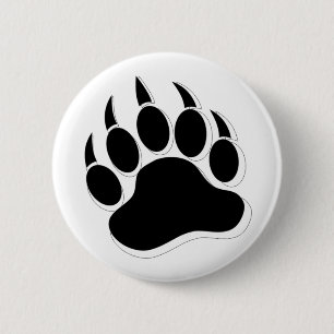 Gay Bear Pride 3D effect Bear Paw /Claw - Buttons