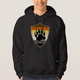 GAY BEAR PRIDE BEAR PAW SHIELD HOODIE