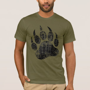 Gay Bear Pride distressed Bear Paw HOT! T-Shirt
