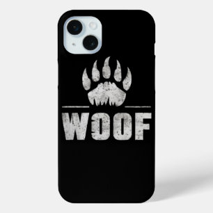 Gay Bear Pride distressed Bear Paw WOOF iPhone 15 Mini Case