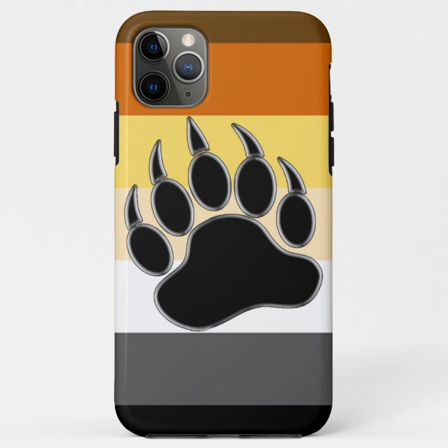 Gay Bear Pride Flag Bear Paw Case-Mate iPhone Case (Back)