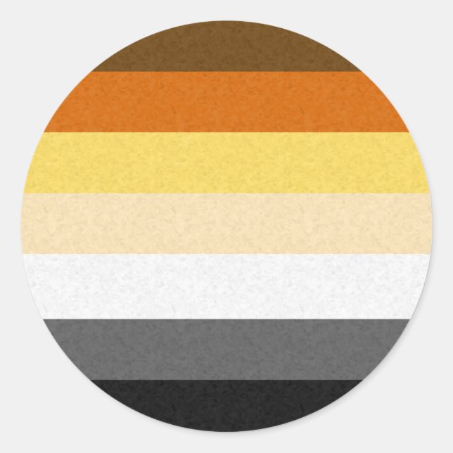 Gay Bear Pride Flag Classic Round Sticker (Front)