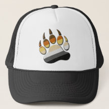 Gay Bear Pride Flag Colored Paw Symbol