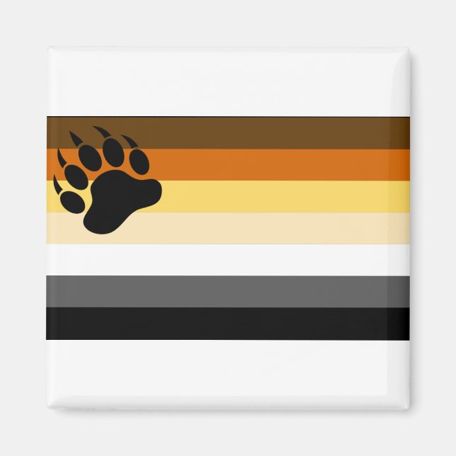 Gay Bear Pride Flag Magnet (Front)