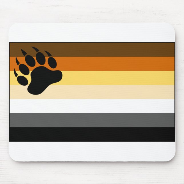 Gay Bear Pride Flag Mouse Mat (Front)