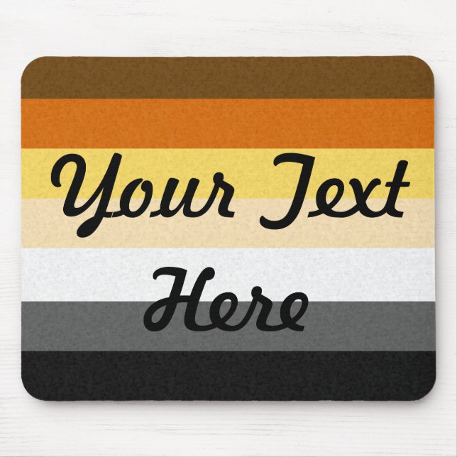 Gay Bear Pride Flag Mouse Mat (Front)