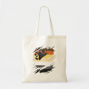 Gay Bear Pride Flag Ripped Reveal Tote Bag