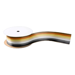 Gay Bear Pride Flag Satin Ribbon