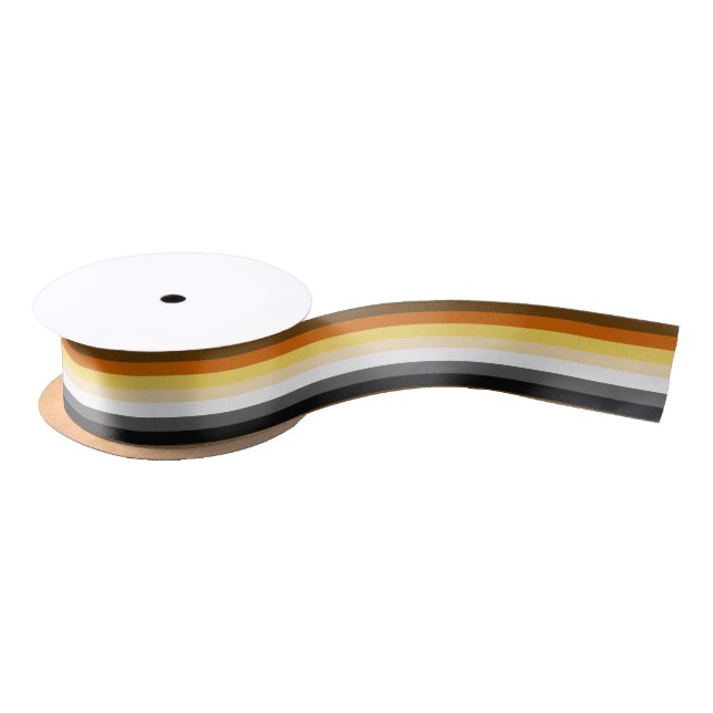 Gay Bear Pride Flag Satin Ribbon (Spool)