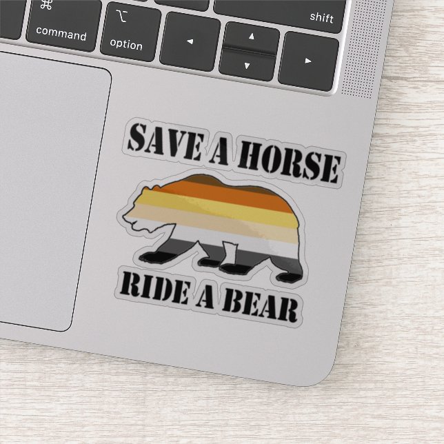 Gay Bear Pride Flag Save A Horse Ride A Bear (Detail)