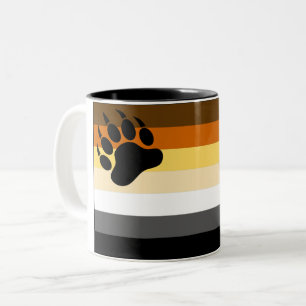 Gay Bear Pride Flag Two-Tone Coffee Mug