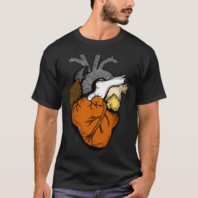 Gay Bear Pride Heart LGBT Retro T-Shirt (Front)