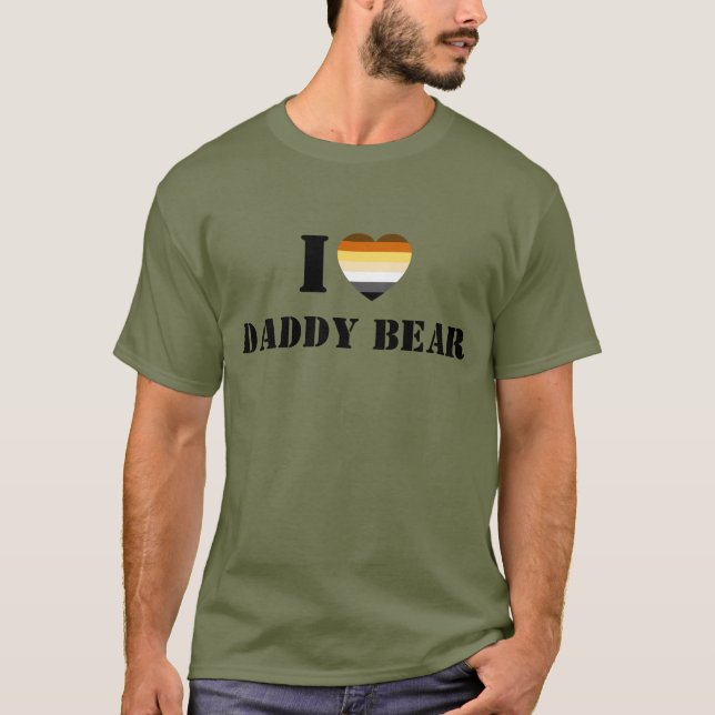 GAY BEAR PRIDE I HEART DADDY BEAR T-Shirt (Front)