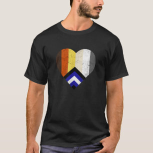 Gay Bear Pride Leather Pride Flag Colours LGBTQ T  T-Shirt