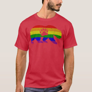 Gay Bear Pride - LGBT Flag Bear Paw T-Shirt
