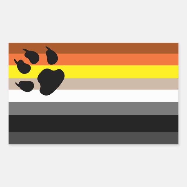Gay bear pride sticker. rectangular sticker (Front)