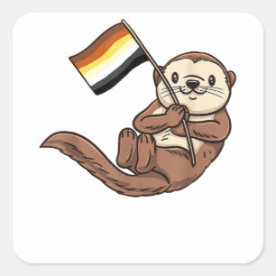 Gay Bear Sea Otter Gay Bear Pride  Square Sticker