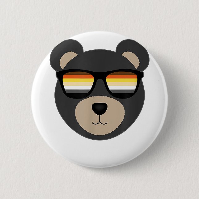 Gay Bear Sunglasses logo  6 Cm Round Badge (Front)