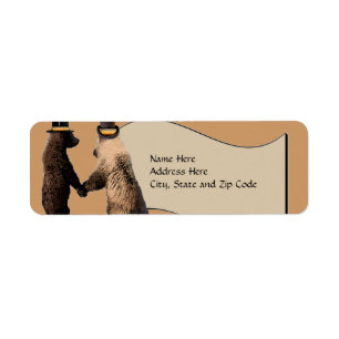 Gay Bear Wedding or Ceremony Return Address Labels