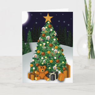Gay Bears Christmas Tree Greeting Card