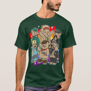 Gay Bears Cute LGBT Gay Bear Pride Month Aesthetic T-Shirt
