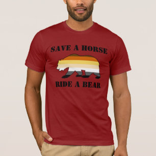 Gay Bears Pride Flag Save A Horse Ride A Bear T-Shirt