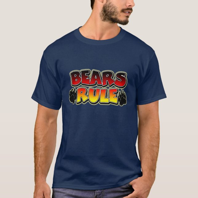 Gay Bears Rule Double Paw raised effect  -Shirt T-Shirt (Front)