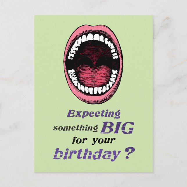 Gay Birthday Something Big Postcard (Front)