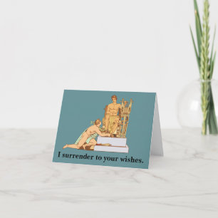 Gay Birthday Surrender to Wishes Card