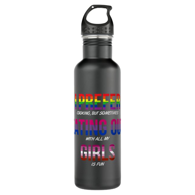 Gay Bisexual Lesbian Pride Flag LGBTQ Funny LGBT A 710 Ml Water Bottle (Front)