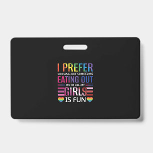Gay Bisexual Pride Flag LGBTQ ID Badge
