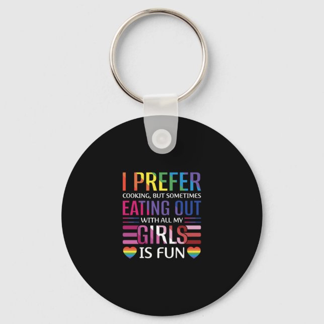 Gay Bisexual Pride Flag LGBTQ Key Ring (Front)