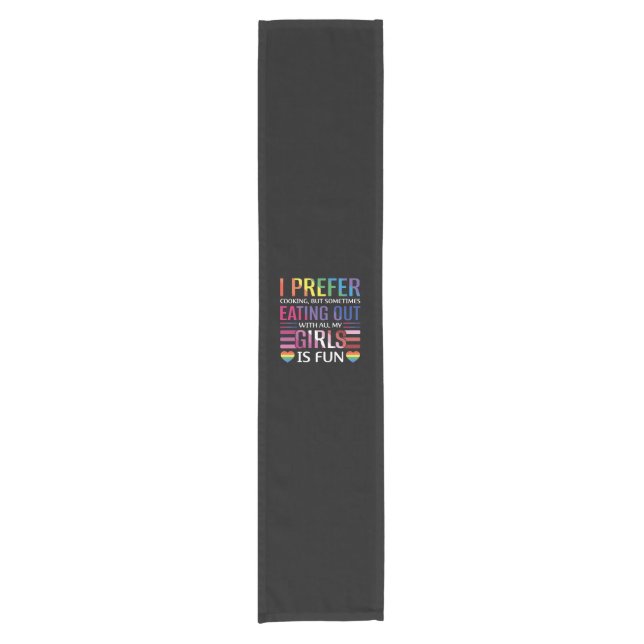 Gay Bisexual Pride Flag LGBTQ Short Table Runner (Front)