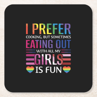 Gay Bisexual Pride Flag LGBTQ Square Paper Coaster