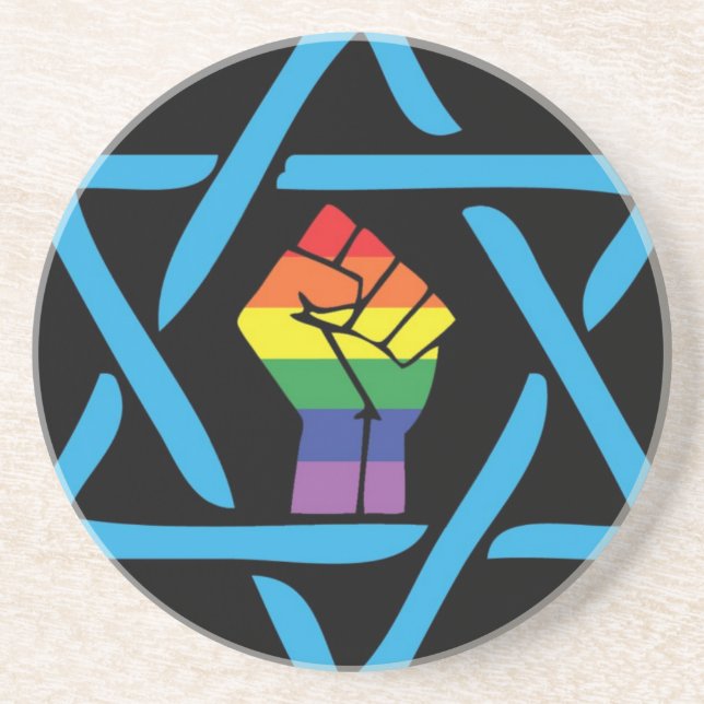 Gay Black Jewish Coaster (Front)