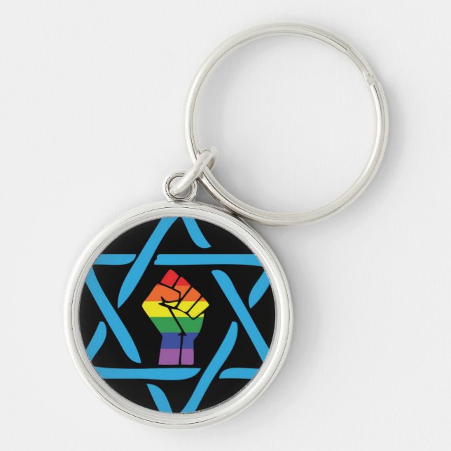 Gay Black Jewish Key Ring (Front)