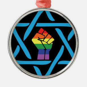 Gay Black Jewish Metal Tree Decoration