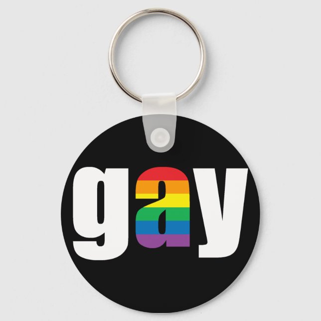 Gay Black Keychain (Front)