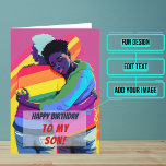 Gay Black Son from Mum Birthday Card<br><div class="desc">Have a son that’s LGBTQ ? Searching for a sweet way to tell them “Happy Birthday” and that you love them just the way they are and that you are a supportive parent? Wish a very Happy Birth - gay to your child with this LGBTQ inspired birthday card. Both outside...</div>