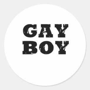 Gay Boy Classic Round Sticker