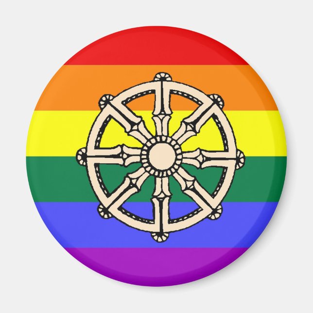 Gay Buddhist Pride Magnet (Front)