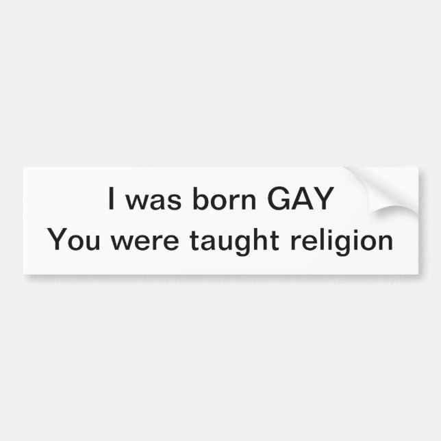 Gay Bumpersticker Bumper Sticker (Front)