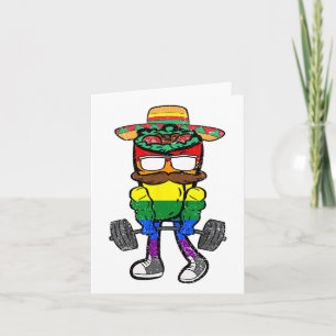 Gay Burrito Workout Cinco De Mayo Lgbt-q Mexican F Card